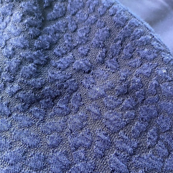 Adrianna Papell  Bodycon Sheath Dress 3/4 Sleeve Jacquard  Blue Size 10  NWT - Picture 10 of 11